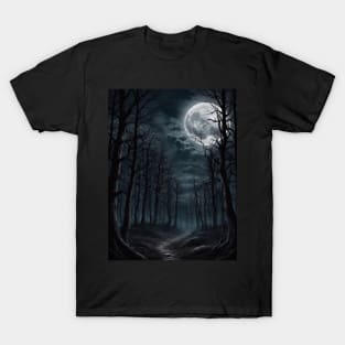 Spooky scary moon night T-Shirt